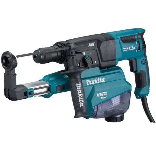 Makita TASSELLATORE/SCALPELLATORE SDS-PLUS 3 FUNZ. mod. HR2651TJ CON ASPIRAZIONE