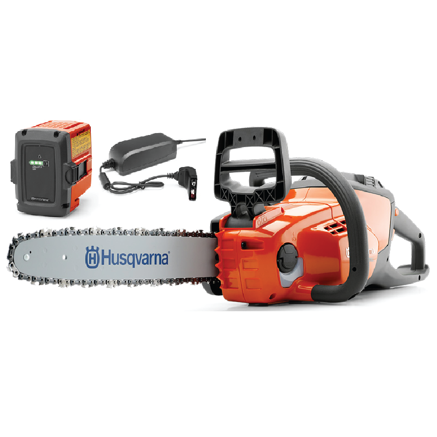 HUSQVARNA MOTOSEGA ELETTRICA A BATTERIA 36V CON CARICABATTERIE mod. 120I