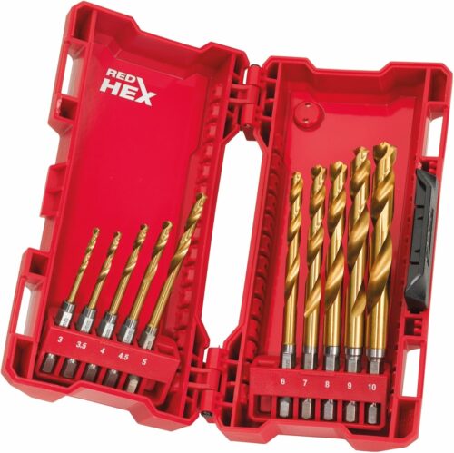 Milwaukee PUNTE TRAPANO PER FERRO ATTACCO 1/4" RED HEX TITANIUM COD. 4932493865
