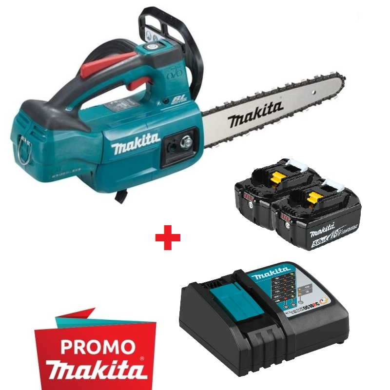 MAKITA MOTOSEGA ELETTRICA 18V 25CM 2BATTERIE CARICATORE GARANZIA ITA