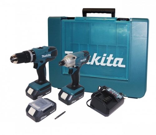 MAKITA KIT TRAPANO PERCUSSIONE + AVVITATORE BATTENTE mod. DK18015