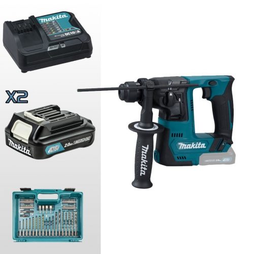 MAKITA TASSELLATORE 2X LI-ION 10.8V + 66 ACCESSORI mod. HR140DSAE1