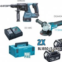 MAKITA KIT TASSELLATORE E SMERIGLIATRICE 18V mod. DLX2156TJ1