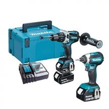 MAKITA KIT 18V TRAPANO E AVVITATORE MASSIMA TORSIONE mod. DLX2174TJ1