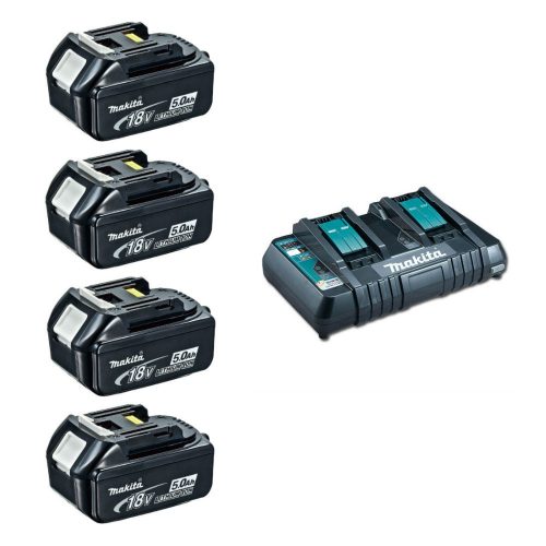 MAKITA KIT ENERGY 18V 5Ah 4 BATTERIE 1 CARICABATTERIE MOD. 197626-8