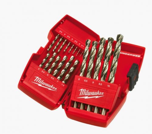 MILWAUKEE SET 19 PUNTE HSS-G DIN 338 RETTIFICATE 1MM-10MM mod. 352374