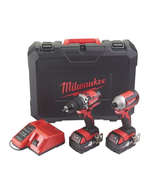 MILWAUKEE SET TRAPANO A PERCUSSIONE E AVVITATORE A IMPULSI 18V