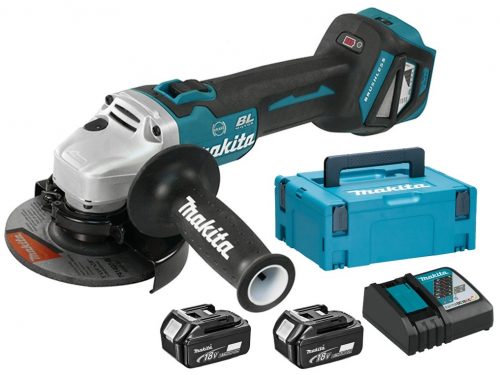 MAKITA SMERIGLIATRICE A BATTERIA 18V 2BATTERIE 5.0Ah mod.DGA513RTJ GARANZIA ITA