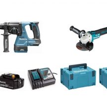 MAKITA KIT TASSELLATORE SMERIGLIATRICE 2 BATTERIE 3.0Ah mod.DHR243ZJ GARANZIA IT