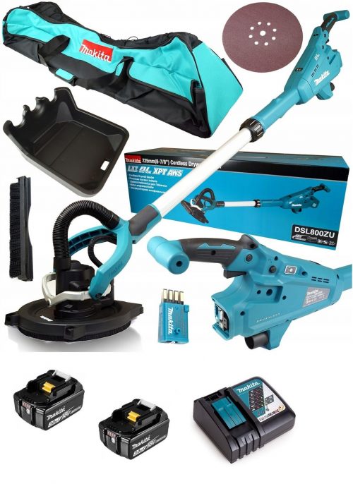 MAKITA LEVIGATRICE CARTONGESSO 18V 2 BATTERIE + CARIC GARANZIA ITA