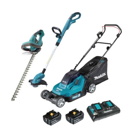 MAKITA KIT GIARDINO RASAERBA TAGLIABORDI TAGLIASIEPI 2BATT