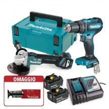 MAKITA KIT TRAPANO SMERIGLIATRICE 18V 3.0 2BATT. GARANZIA ITALIANA