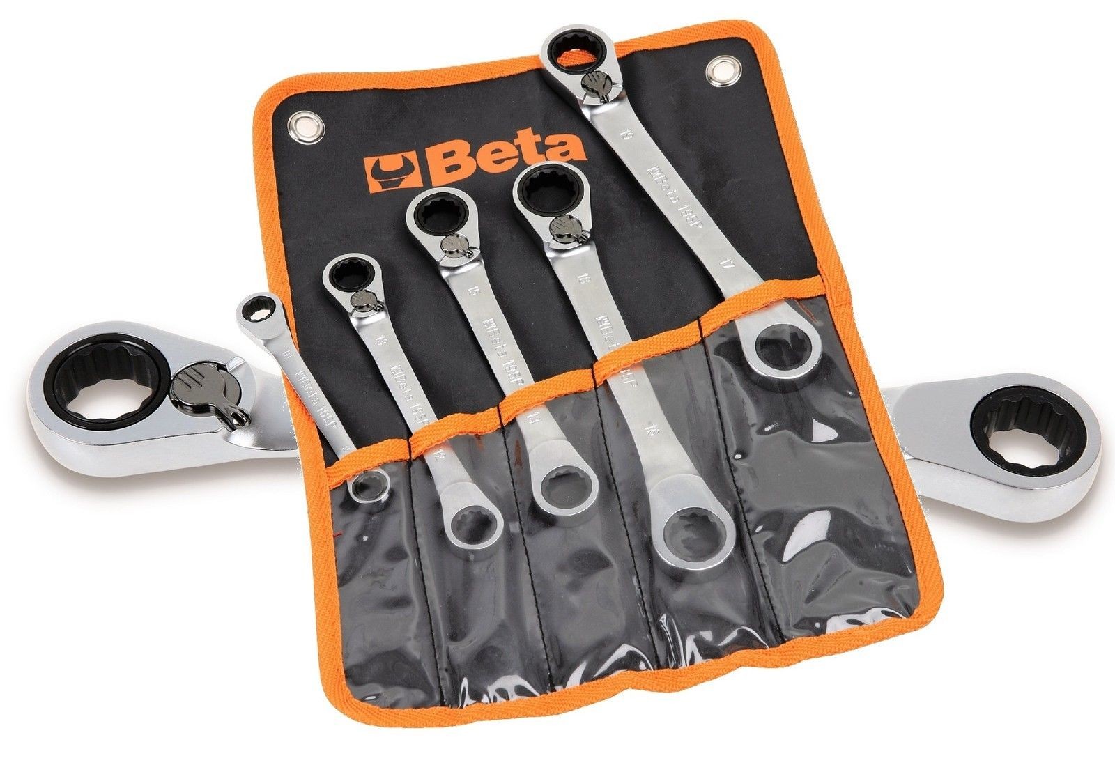 BETA SET CHIAVI POLIGONALI DOPPIE A CRICCHETTO REVERSIBILE mod. 195P/B5