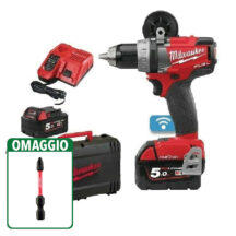 Milwaukee M18ONEPD2-502X FUEL TRAPANO AVVITATORE A PERCUSSIONE 2BATT. + OMAGGIO!