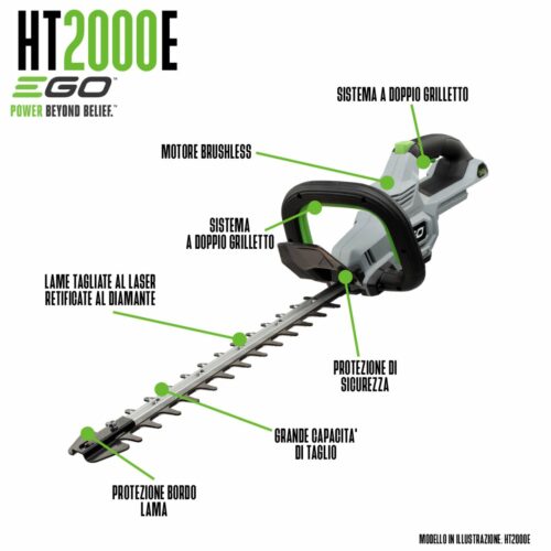 Ego power HT2000E TAGLIASIEPI DA 51CM SOLO CORPO MACCHINA