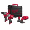 Milwaukee M12FPP2H2-402X KIT M12 FUEL TRAPANO A PERCUSSIONE + AVVITATORE 12V