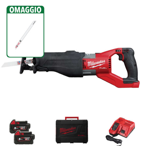 Milwaukee M18FSZ-502X FUEL SEGA DIRITTA 18V BATTERIE INCLUSE + OMAGGIO