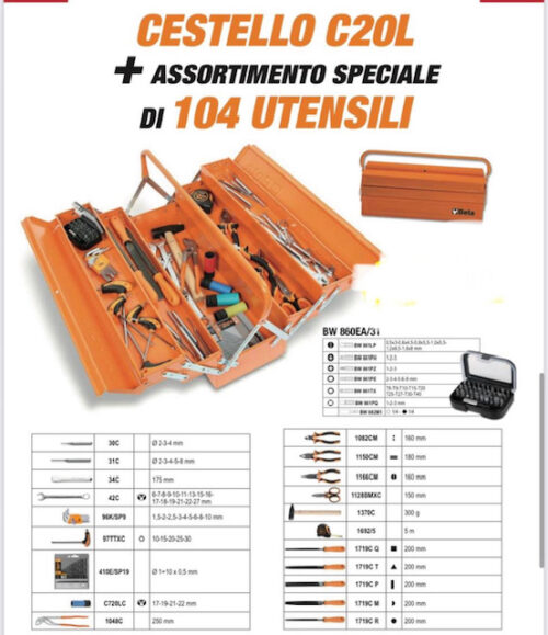 Beta CESTELLO C20L + 104 UTENSILI PROFESSIONALI