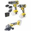 FFgroup SET SMERIGLIATRICE + 2 AVVITATORI CID+CHD 20V 2AH 2 BATTERIE E CARICATORE