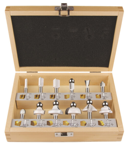 Makita D-53556 SET FRESE 12 PEZZI PER FRESATRICI GAMBO 8 MM