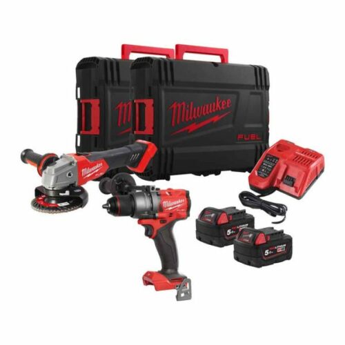 Milwaukee KIT M18 FUEL™ TRAPANO A PERCUSSIONE + SMERIGLIATRICE ANGOLARE 18V
