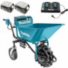 Makita DCU180 CARRIOLA ELETTRICA 36V A RUOTE CON VASCA - 2 BATTERIE 18Vx2 5Ah + CARICABATTERIE
