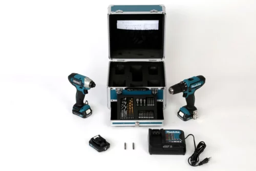 Makita CLX228SAX2 KIT TRAPANO AVVITATORE A IMPULSI 10,8V 2Ah 3 BATTERIE ACCESSORI INCLUSI - immagine 2