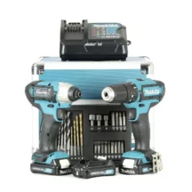 Makita CLX228SAX2 KIT TRAPANO AVVITATORE A IMPULSI 10,8V 2Ah 3 BATTERIE ACCESSORI INCLUSI
