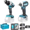 Makita DLX2418TJ KIT ELETTROUTENSILI 18V AVVITATORE E TRAPANO BATTERIE CARICATORE