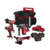 Milwaukee M18 FPP4HF-803P KIT TRAPANO + TASSELLATORE + SMERIGLIATRICE + AVVITATORE + 3 BATTERIE 8AH + CARICABATTERIE RAPIDO MULTI E TROLLEY PACKOUT