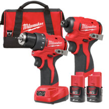 Milwaukee M12 BLPP2D-202B KIT AVVITATORE + AVVITATORE A IMPULSI 12V 2 BATTERIE CARCATORE BORSA