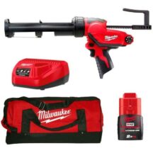 Milwaukee M12 PCG/310-201B PISTOLA PER SILICONE A BATTERIA 12V 2AH