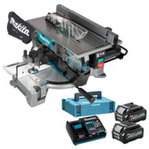 Makita LH001GZ TRONCATRICE SEGA DA BANCO CON PIANETTO XGT 2 BATTERIE 40V CARICATORE VALIGIA