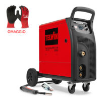 Telwin TECHNOMIG 225 DUAL SYNERGIC SALDATRICE INVERTER GUANTI OMAGGIO